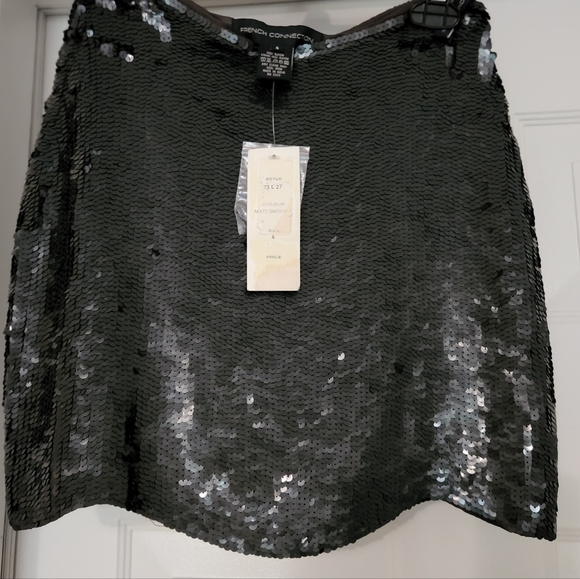 French connection sequins mini skirt size 4 - Picture 2 of 4